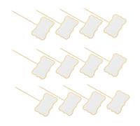 Mikinona 50pcs Cheese Markers for Wedding and Party Blank Toothpick Flags Food Labels for Buffet Charcuterie Board Birthday and Wedding Decorations Easy to Personalize and Stylish