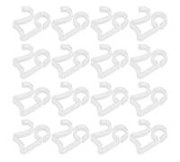 Mikinona 50pcs Christmas Light Hangers, 50 Plastic Gutter Hooks | White Quick Clip-on Design Strong Grip, Suitable for Fences, Patio Lights, Ornaments and Festival Decoration