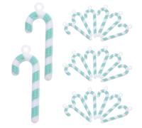 Mikinona 50pcs Christmas Ornament Candy Canes Minature Things Mini Candy Cane Party Decorations Craft Supplies DIY Projects Mini Craft Miniature Ornaments Light Green