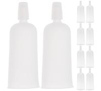 Mikinona 50pcs Clear Plastic Ampoule Bottle Dropper Caps with Funnel Head Dispenser for Liquid Bottles Spillproof Design Reusable Translucent Tpe Pipettes for Essential Oils Cosmetics Lab