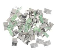 Mikinona 50pcs Metal Adhesive Cable Clip Cord Organizer for Appliance Wires | Strong Backing, Lightweight Wire Fixing Buckle, Silver Finish, Suitable for Blenders and Air Fryers