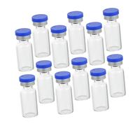 Mikinona 50Pcs Small Glass Vials for Liquid Sampling and Storage Airtight Caps for Travel and Chemistry Use Compact Design for Easy Portability