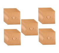 Mikinona 50Pcs Vintage Kraft Paper CD Dvd Sleeves with Heart Button Closure Protective Storage Envelopes for Scratch Prevention and Dust Isolation for Movie Music and Game Lovers