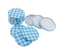 Mikinona 50pcs Wide Mouth Mason Jar Lids 8.5cm Tinplate Reusable Canning Lids for Jars with Airtight Seal Suitable for Preserving Jam Pickles and Food Storage