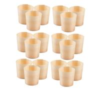 Mikinona 50pcs Wooden Cups Wood Snack and Beverage Containers Portable Appetizer Holders Farmhouse Style Dessert Cups for Party Use