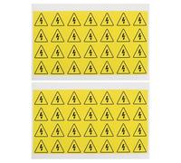 Mikinona 54pcs High Voltage Sign Sticker: Waterproof Hazard Decals | Electrical Panel & Electric Box Warning Labels | Small Safety Signs for Distribution Panels 0.8x0.8Inch Yellow