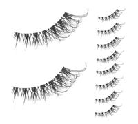 Mikinona 5pairs Fox Eye False Eyelashes Long Strip Lashes for Daily Makeup and Special Occasions Easy to Apply No Adhesive Residue for Friends and Family