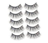 Mikinona 5pairs Natural False Eyelashes for Women Fake Lashes Individual Wispy Cluster Lashes Curl Makeup Accessories