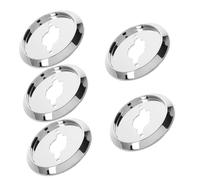 Mikinona 5pcs Abs Plastic Gas Stove Switch Knob Base with Electroplated Silver Finish Gas Grill Control Knob Replacement for Kitchen Cooktop Easy Installation and Wear-resistant Design