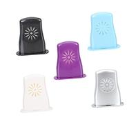 Mikinona 5pcs Acoustic Guitar Humidifier Set Plastic Sound Hole Moisture Tool for Panel Crack Prevention Portable Humidifier for Guitar Maintenance in Black White Silver Blue Purple