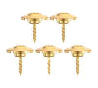 Mikinona 5pcs Bass Guitar String Trees Retainer Guides Metal Hardware for Stable Tuning Easy Installation High-durability String Mounting Screws Compatible with Electric Bass Guitars