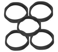 Mikinona 5pcs Black Plastic Microphone Anti-drop Rings Protective Circles for Ktv Stage Conference Use Shock-resistant Mic Rings to Prevent Rolling and Extend Microphone Lifespan
