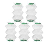Mikinona 5pcs Gas Light Mantles Polyester Lantern Mesh Covers with Double Iron Clip for Outdoor Camping Lamps Easy Replacement and Stable Fit