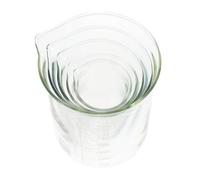 Mikinona 5pcs Graduated Transparent Glass Beakers High Borosilicate Glass Measuring Cups for Laboratory Science Experiments Chemistry Liquid Measurement Heat Resistant