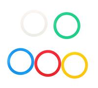 Mikinona 5PCS Lightweight Hand Juggling Rings for Circus Performance and Acrobatic Shows Toss Rings for Games Stage Props for Clown Acts and Juggling Skills Training
