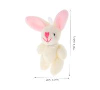 Mikinona 5PCS Miniature Poseable Bunny Figurines Soft Plush Jointed Rabbits for Easter Holiday Goodie Bag Stuffers Cute Portable Decor for Bedroom Living Office Birthday