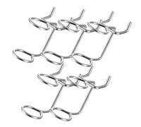 Mikinona 5pcs Pegboard Tool Holders Double Ring Screwdriver Racks Easy to Install Hooks for Pegboards Organizer for Garage Kitchen Office Workshop