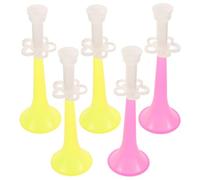Mikinona 5pcs Plastic Stadium Horn Trumpet Noise Makers for Sporting Events Football Game Cheering Props Lightweight Loud Party Accessories for Concerts and Graduations