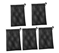 Mikinona 5Pcs Portable Golf Balls Storage Bag Heavy Duty Mesh Carrying Pouch with Drawstring Design Wear Resistant Ball Bags for Outdoor Sports for Organizing Golfing Accessories