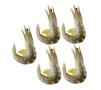 Mikinona 5Pcs Realistic Artificial Shrimp Food Models, Decorative Fake Shrimp Props for Photography and Role Play, Suitable for Studio Posing and ’ Sets