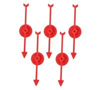 Mikinona 5pcs Red Plastic Board Game Arrows Replacement DIY Game Pointer for Spin Wheel Turntable and Break Resistant Accessories