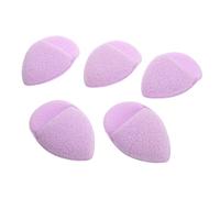 Mikinona 5pcs Reusable Facial Cleansing Puff Mitts for Deep Exfoliating and Makeup Removal, Purple Drop Shape Washing Face Sponges for Normal and Oily Skin Daily Use