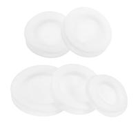 Mikinona 5pcs Round PVC Piggy Bank Stopper Replacement for Saving Box Bottom Plugs Easy to Insert and Remove Versatile Fit Classic White Stoppers for Coin Bank Lid