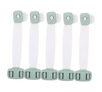 Mikinona 5pcs Safety Cabinet Locks for Doors Childproof Double-Press Latches and Pet Easy to Use Green Refrigerator and Freezer Lock