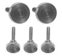 Mikinona 5pcs Stainless Steel Saxophone Replacement Screws for Electric Sax Battery Cover Hand-turn Knurled Screws for Easy Installation Repair Parts for Home Music Practice