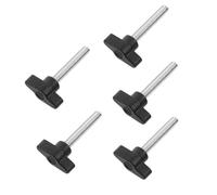 Mikinona 5pcs Thumb Screws with Wing Knob Small Machine Screws Hand Tighten Clamping Knurled Grip for Mechanical Equipment Repair and Adjustment