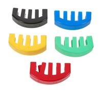 Mikinona 5pcs Violin Practice Mute Clip-on Rubber Sound Dampener with Firm Five-claw Grip for Quiet Practice and Daily Use, Portable Colourful Personalised Accessory for Beginners