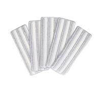 Mikinona 5pcs Washable Microfiber Mop Pads Self Adhesive Flat Mop Replacement Heads for Efficient Hardwood Tile Floor Cleaning Quick Drying Highly Absorbent Multi Surface Compatibility