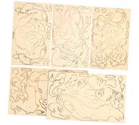 Mikinona 5pcs Wooden Animal Puzzle DIY Animal Models for Educational Jigsaw Puzzle Kit for Boys and Safe Craft for Creativity and Cognitive Development