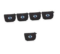Mikinona 5pcs Zipper Makeup Bag Evil Eye Bag Travel Cosmetic Bag for Women Compact and Sturdy Toiletry Storage