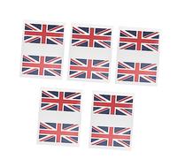 Mikinona 5sets British Flag Face Sticker Multipurpose National Flag Sticker Football Match Decorative