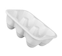 Mikinona 6-compartment Tray Ceramic Egg Holder White High-temperature Strengthened Porcelain Environmentally Friendly Safe Simple Fashionable High-end Design for Placing Eggs in The