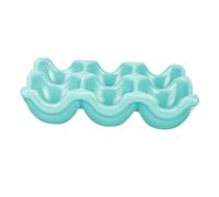 Mikinona 6-grid Ceramic Egg Holder Porcelain Egg Storage Tray Refrigerator Organizer Sturdy Kitchen Countertop Baking Accessory