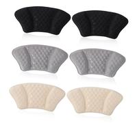 Mikinona 6 Pairs Shoe Heel Pads Sponge Heel Grips for Blister Prevention Comfortable Fit Boots and Sneakers Anti-wear Inserts for Shoes Too Big
