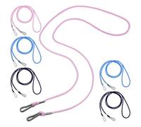 Mikinona 6 Pcs Anti-Lost Glove Straps Mitten Clips Nylon Lanyard String 2 Navy, 2 Royal Blue, 2 Pink for