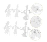 Mikinona 6 Pcs Handmade Chinese Shadow Puppetry Kit Traditional DIY Craft for Educational Puppet Making with Unique Chinese Culture Design