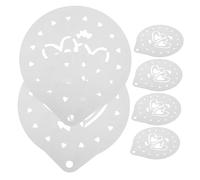 Mikinona 6 Pcs Mother's Day Cake Stencils for DIY Cookie Baking and Coffee Decoration Reusable Smooth Surface Mold for Cupcakes Mousse Birthday and Wedding Desserts