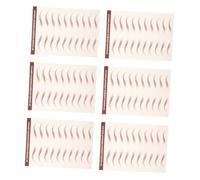 Mikinona 6 Sheets Self-adhesive Eyebrow Stickers with Water Transfer Printing for Women Peel Off Brow Decal Makeup Stickers for Easy Grooming and Natural-looking Shaping
