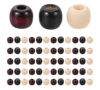Mikinona 60pcs Dreadlocks Hair Accessories Beads Kit Hole Hair Braid Beads for Braiding Crafting Supplies for Necklace DIY and Earring Making