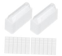 Mikinona 60pcs Plastic Lipstick Cases Lip Balm Holders Double Sided Adhesive for DIY Lip Balm Pouches Money Cards