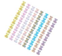 Mikinona 64 Pcs Bear Manicure Charms Diy Nail Art Accessories Nail Ornaments Diamonds Cute Charms