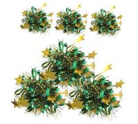 Mikinona 6Pcs Cheerleading Pom Poms Wrist Bands Sequined Cheer Squad Props for Dance Performance Sports Events Preschool Accessories