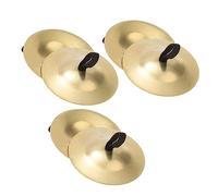Mikinona 6pcs Copper Finger Cymbals for Belly Dance Durable Percussion Instrument with Elastic Loop for Parties Joyful Atmospheres