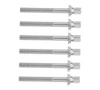 Mikinona 6pcs Drum Tension Rods with Washers Snare Drum Spare Screws Hardware Accessories for Percussion Instruments Tuning Replacement Parts