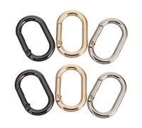 Mikinona 6Pcs Durable Zinc Alloy Key Snap Hooks Spring Loaded Clips Lightweight Secure for Backpacks Handbags Dog Leashes and Daily Use