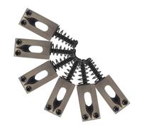 Mikinona 6pcs Electric Guitar Tremolo System Bridge Saddle Set with Black Screws Sandblasted Finish for Stable String Tension and Enhanced Tonal Clarity Replacement Parts for Professional